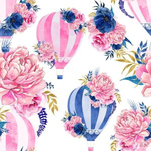 Odrezok - Softshell zimný ballons pink indigo