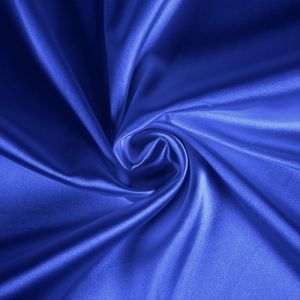 Odrezok - Strečový satén lesklý modrý