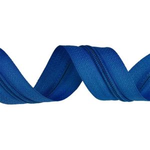 Zips špirálový metráž #3 mm modrý bez bežca