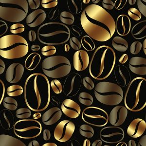 Funkčný hladký patent metráž zlaté kávové zrno