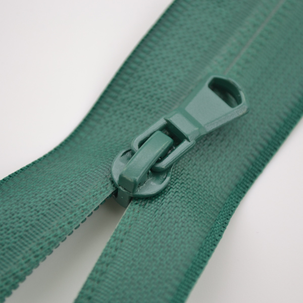 Zips Sarah vodeodolný s dvoma bežcami 5 mm - zelená  85 cm
