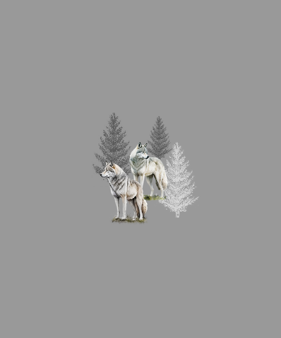 Teplákovina Takoy PANEL vlk v lese 50x60